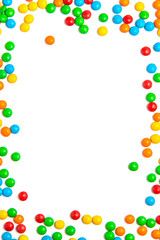 Frame of bright sweet sweets.