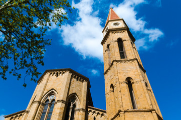 Fototapeta na wymiar Bell tower, Cathedral of San Donato, Arezzo, Tuscany, Italy