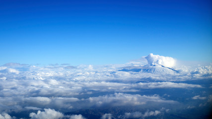 Fototapeta na wymiar Italy, Sicily, aerial view of Mount Etna.