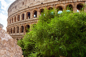 Colosseum or Flavian Amphitheatre, Rome, Unesco World Heritage Site, Latium, Italy, Europe