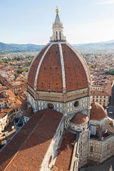 Fototapeta premium Duomo Santa Maria del Fiore and Skyline Over Florence, Italy