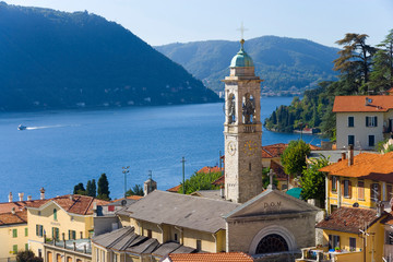 Fototapeta premium View over Moltrasio, Lake Como, Italy