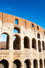 Colosseum or Flavian Amphitheatre, Rome, Unesco World Heritage Site, Latium, Italy, Europe