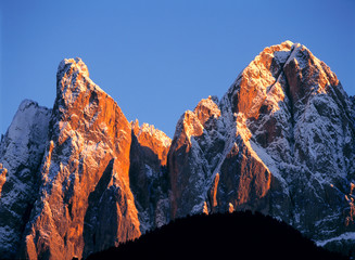 Italy, Odle Group. As echoes abound, it's not absurd to yodle in the Odle Group, Dolomite Alps,...