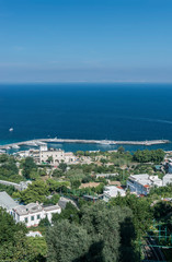 Obraz premium Italy, Isle of Capri, Looking Down on Marina Grande
