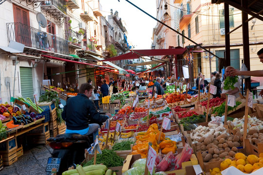 The Capo market in Palermo Sicily Italy