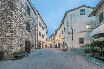Italy, Tuscany, Radda in Chianti Street