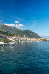 Italy, Lombardy, Menaggio, View of Lake Como and Menaggio