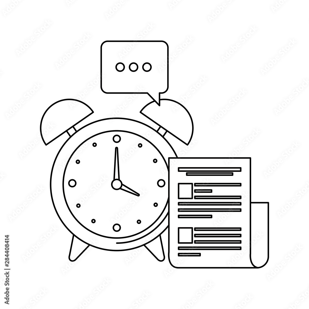 Poster alarm clock with document file