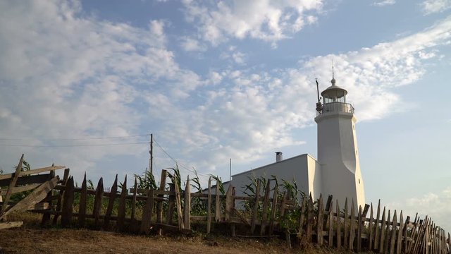 The Inceburun Lighthouse at Turkey Sinop as Time Lapse