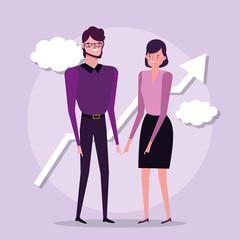 people characters business flat design