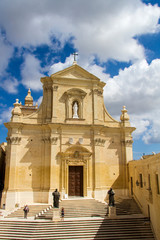 Gozo Cathedral inside the Citadel. Gozo Island. Malta.