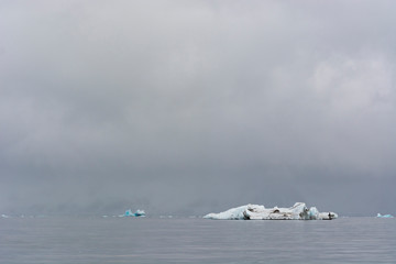 Norway. Svalbard. Spitsbergen. Hornsund. Brepollen. Ice in the calm water of the sound.