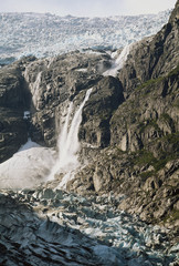 Jostedalsbreen National Park, View of Cascades waterfall