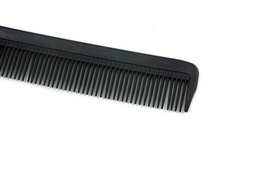 black hair comb isolated on white background.