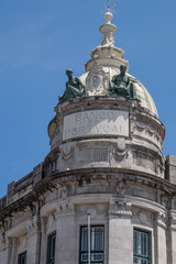 Portugal, Minho Province, Braga. Urban area building ornamentation.