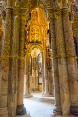 Portugal, Tomar. Tomar Castle, Knights of the Templar fortress, castle and convent. Convent of...