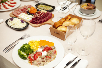 vegetarian meal of various vegetables