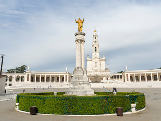 Fototapeta na wymiar The Basilica of Our Lady of Fatima Rosary. Fatima, a place of pilgrimage. Portugal.