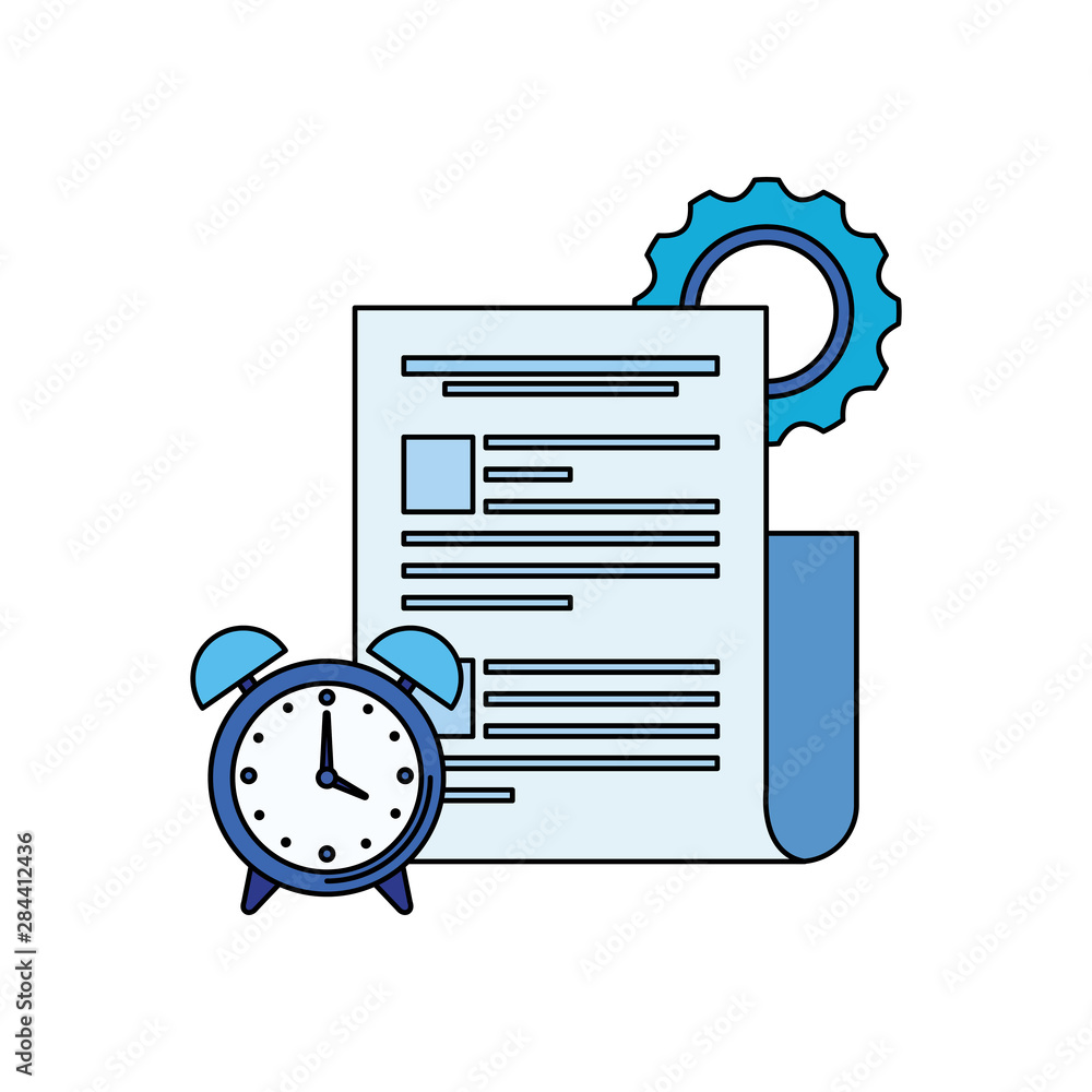 Poster alarm clock with document file