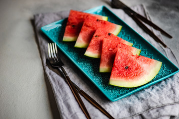 Organic food concept with watermelon
