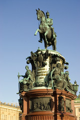 Obraz premium Russia. St. Petersburg. Monument to Nicholas I