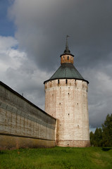 Obraz premium Russia, Volga-Baltic Waterway, Goritzy. Kirillo-Belozersky Monastery, founded in 1397 by St. Cyril.