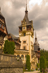 Fototapeta premium 18th Century Peles Castle, Sinaia, Romania, Eastern Europe