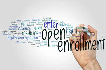 Open enrollment word cloud
