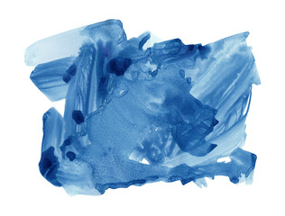 Fototapeta premium Grunge watercolour texture. Can be used as a decorative background for creative design of posters, cards, invitations, wallpapers. Blue brush strokes.