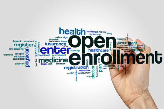 Open enrollment word cloud