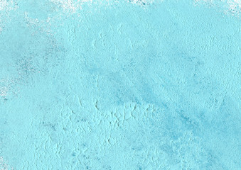 Hand painted grunge texture. Bright background for posters, cards, invitations, wallpapers, websites and other design projects. Mixed media art. Turquoise colour.