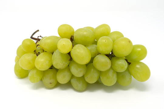 a bunch of beautiful grapes on a white background