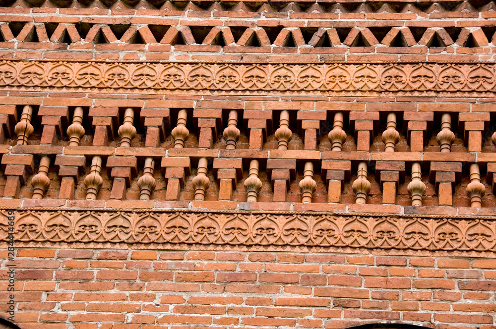 Canvas Prints russia, golden ring city of uglich, located on the volga. detail of typical russian, brick work.