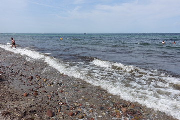 Fototapeta na wymiar Wellen der Ostsee bei Kühlungsborn, Deutschland