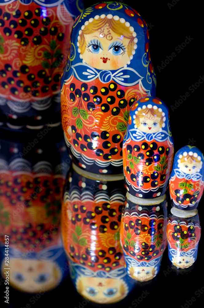 Canvas Prints russia, russian handicrafts. traditional painted matryoshka dolls.