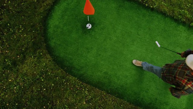 The perfect golf putt