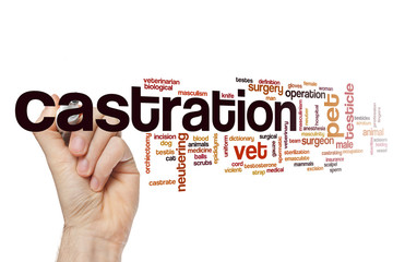 Castration word cloud