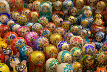 Russia. Moscow. Red Square. Matryoshka dolls.