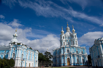 Russia, St. Petersburg, Nevsky Prospect, Smolny Convent. 