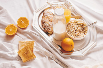  Breakast. Food. Eating. Good morning. Love concept. Love bed. Bedroom. 