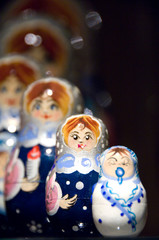 Russia: Typical Russian matryoshka stacking dolls