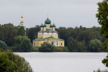 Russia, Golden Ring city of Uglich on the Volga. Cathedral of Our Savior's Transfiguration. 