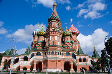 Russia, Moscow, Red Square. St. Basil's Cathedral (aka Pokrovsky Sobor or Cathedral of the...