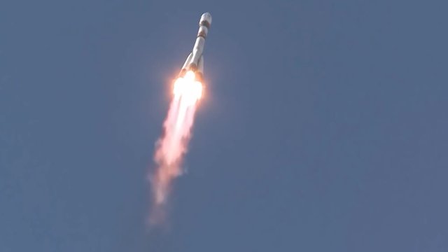 Flight Russian Space Rocket.