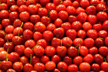Spain, Catalonia, Barcelona. La Rambla, Popular covered fresh food market, (aka Mercat de la Boqueria or Mercat de Sant Josep)