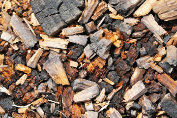 photo background of the remains of old rotten wood