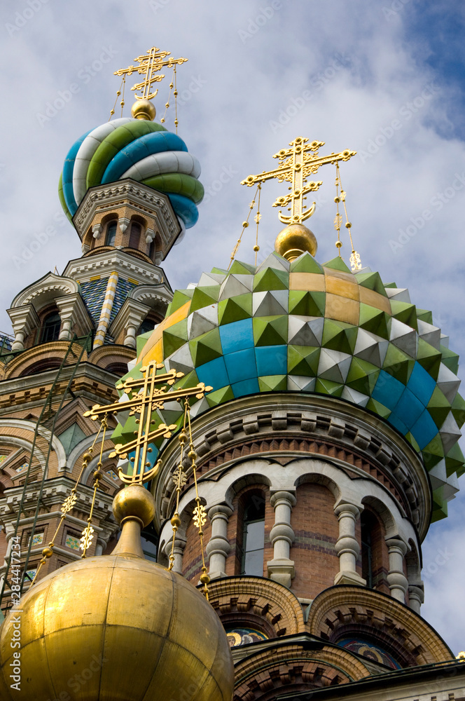 Poster Russia, St. Petersburg, Nevsky Prospekt, The Cathedral of the Resurrection (aka Our Savior on the Spilt Blood), c. 1883-1907. 