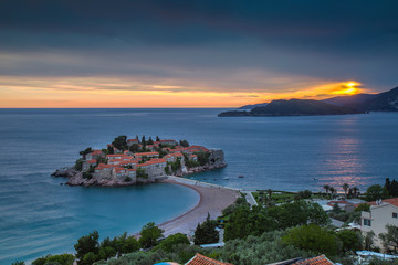 Montenegro, St. Stephen Island. Landscape with coastal island. Credit as: Jim Zuckerman / Jaynes Gallery / DanitaDelimont. com