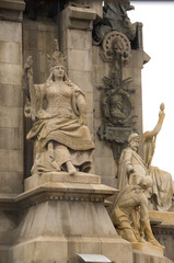 Fototapeta na wymiar Spain, Catalonia, Barcelona. Columbus monument.